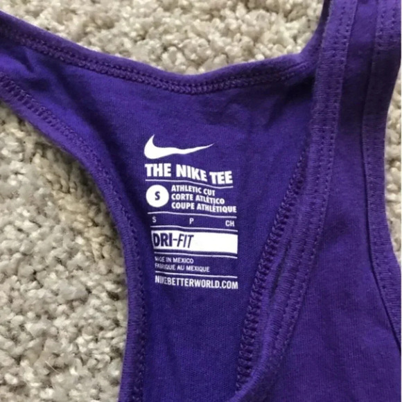 Nike Purple Just Do It Racerback Tank Top - Picture 2 of 5